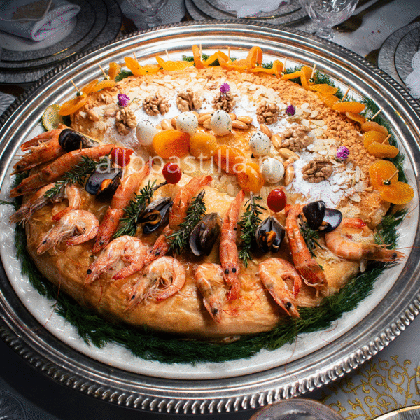 Twin Passtilla de luxe moitié fruit de mer moitié poulet amande – Image 4