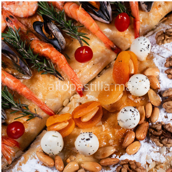 Twin Passtilla de luxe moitié fruit de mer moitié poulet amande – Image 3