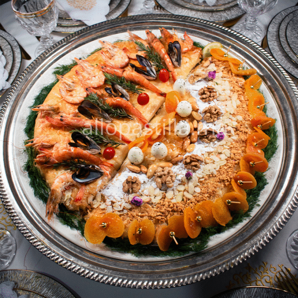 Twin Passtilla de luxe moitié fruit de mer moitié poulet amande – Image 4